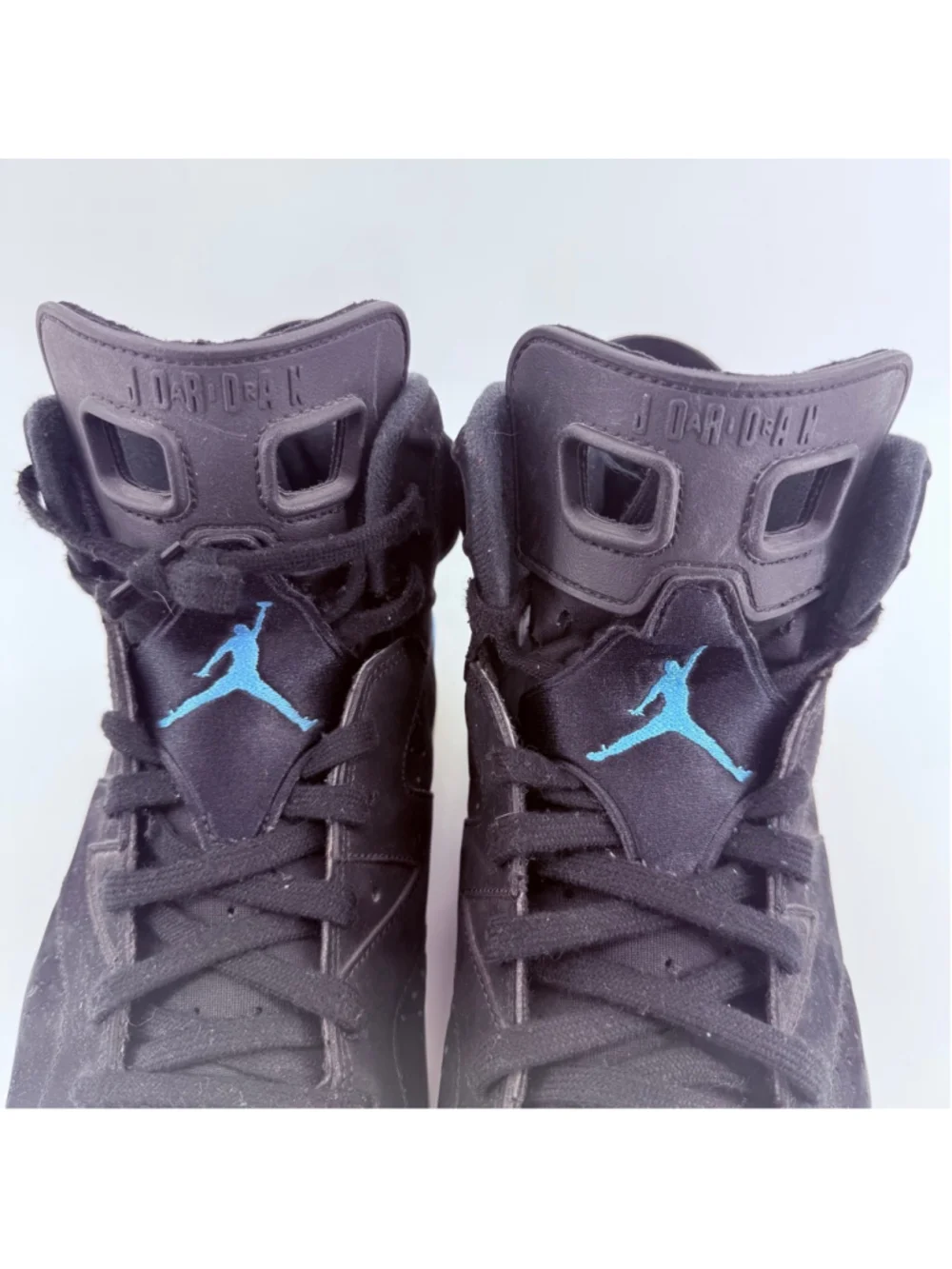 Nike Air Jordan 6 Retro Men's Size 12 Black Athletic Basketball Shoes 384664-006